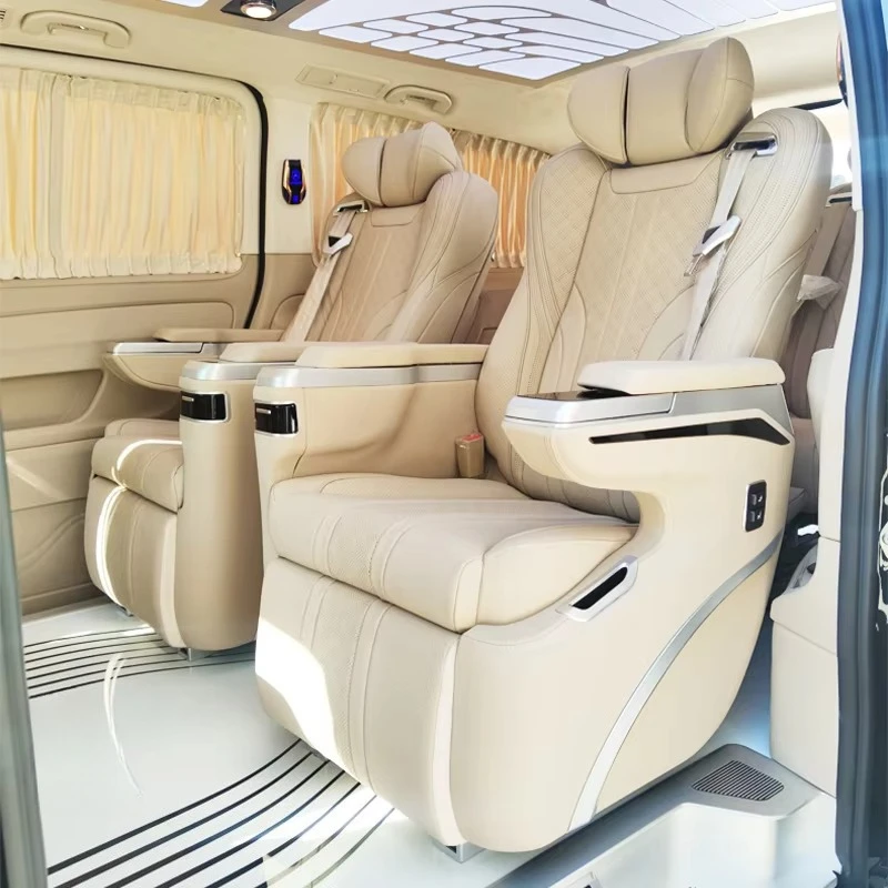 

Modified Aviation Leather Seat Sofa Bed Electric Floor Large Screen Surround For Mercedes-Benz Viano V260 Sprinter Van
