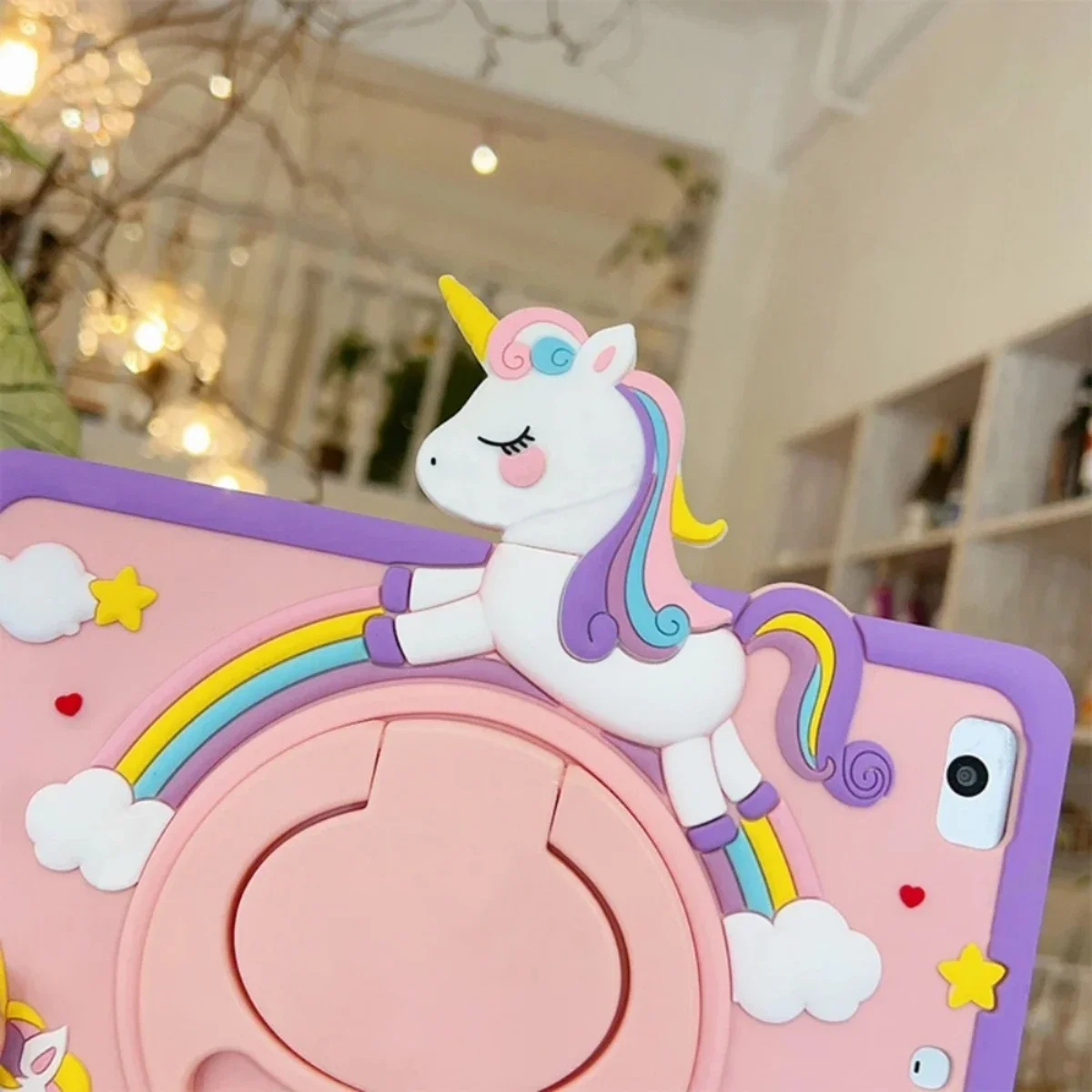 Funda para niños para Xiaomi Redmi Pad SE 11 "2023 Funda con soporte y mango de rotación de unicornio de dibujos animados para Xiaomi Redmi Pad SE Funda