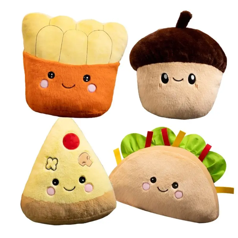 Kawaii High Quality Simulation Pizza Snacks Delicious Plush Pillow Soft Children Loves Cushion Home Decor Birthday Gift