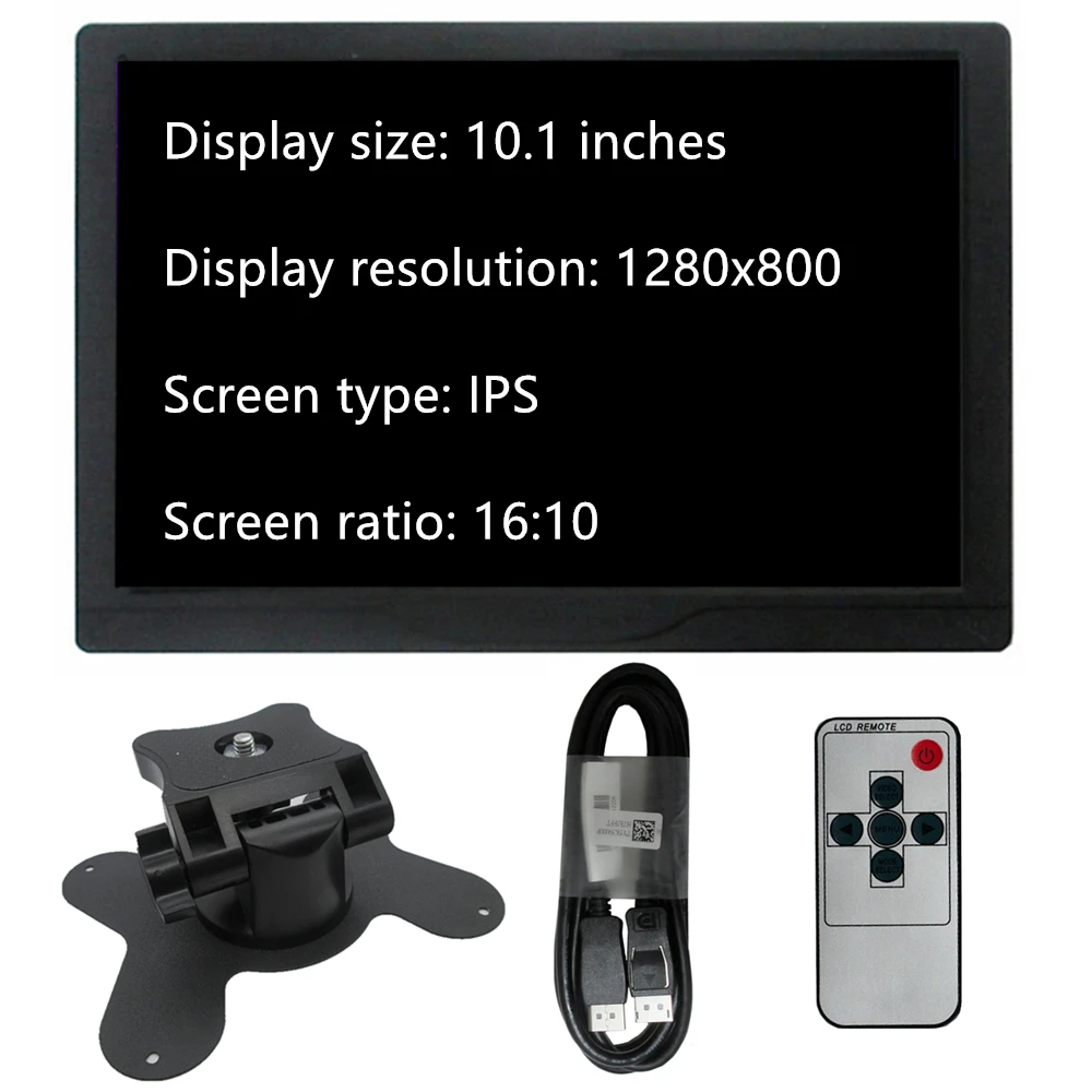 10.1 Inch 1280x800 Portable IPS LCD Display Screen Monitor For Raspberry Pi Computer Auxiliary Screen Sub Screen Car reversing