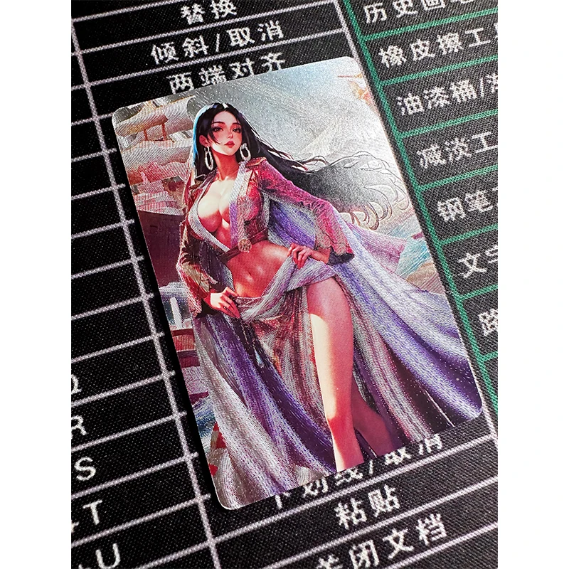 Anime Goddess Story DIY ACG ONE PIECE Laser Refraction Foil Hancock Toys for boys Collection Games Card Christmas Birthday Gifts