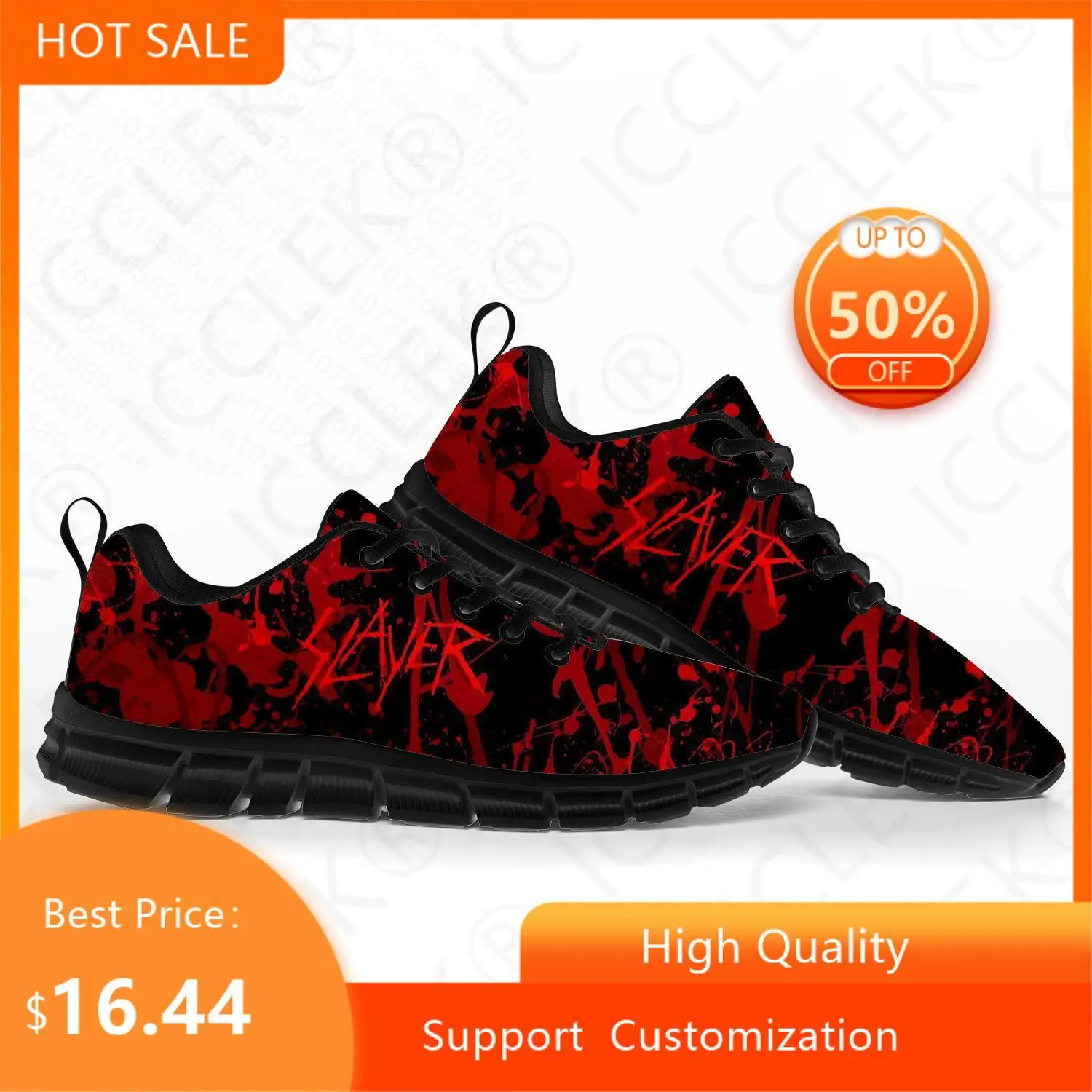 Slayer Heavy Metal Rock Band Sports Shoes Mens Womens Teenager Kids Children Sneakers Casual Custom High Quality Couple Shoes