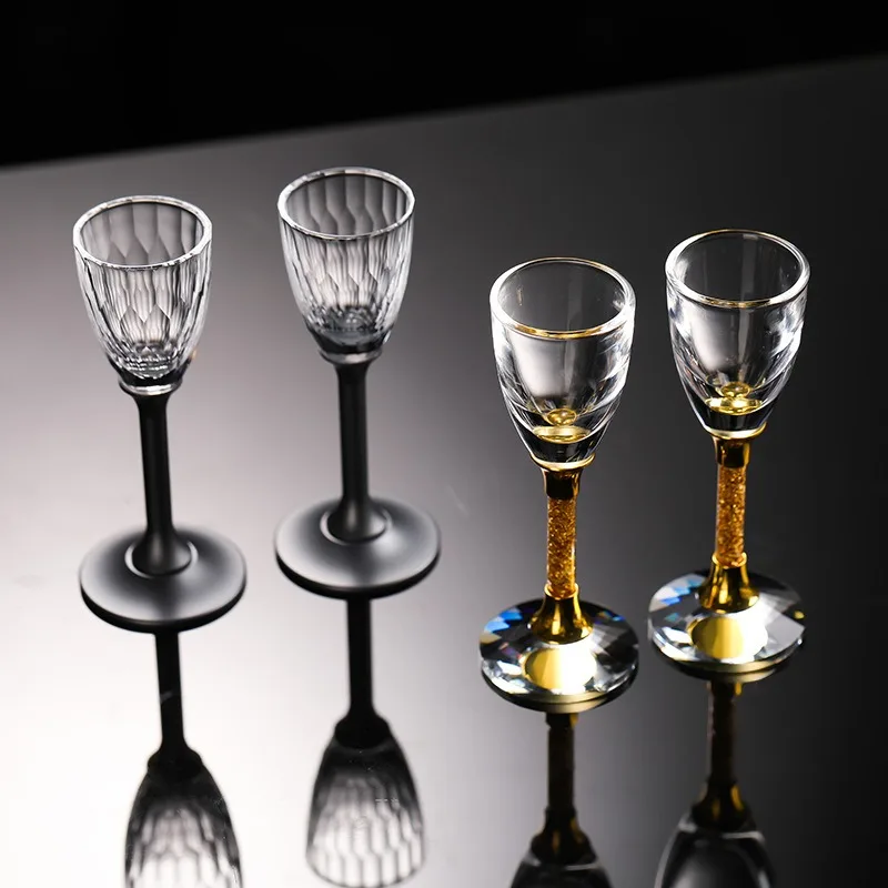 

Color Pole Drinking Glasses Creative Diamond Patterns Cup Creative Goblet Small Wine Glass Light Luxury Wine Glasses