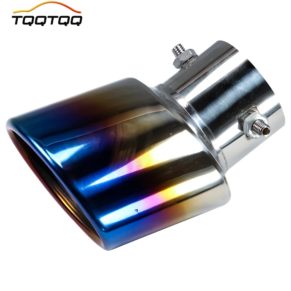 

Stainless Steel Car Exhaust Tip,2.5"63mm Universal Exhaust Pipe Modification Tail Throat Tail Pipe,Chrome-Plated Finish Tailpipe