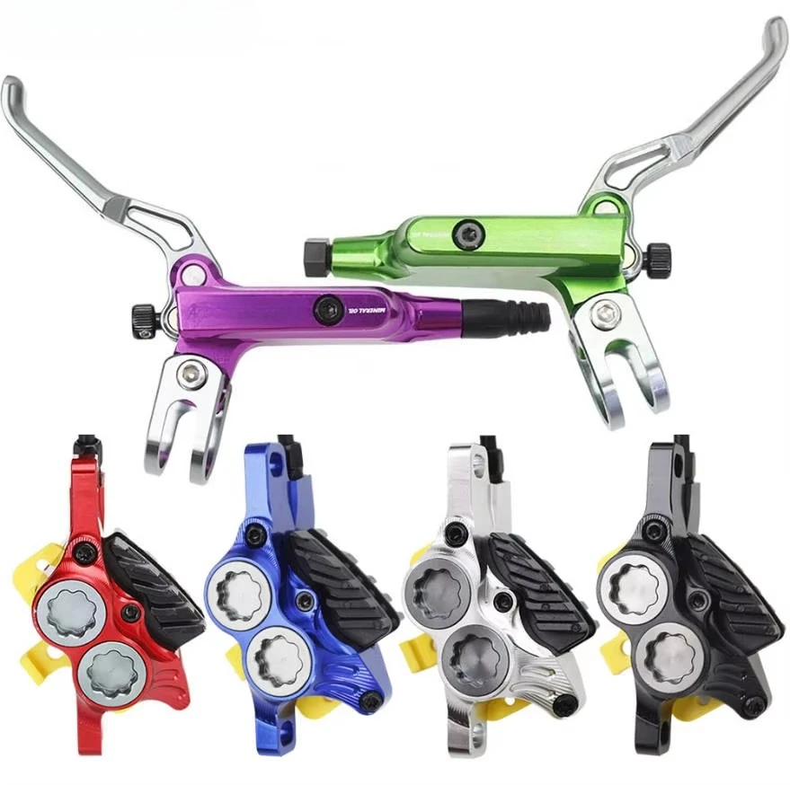 High Quality Piston CNC MTB Bike Hydraulic Disc Brake Mountain Bicycle Ebike Cooling Braking Pad Set Cycling Parts