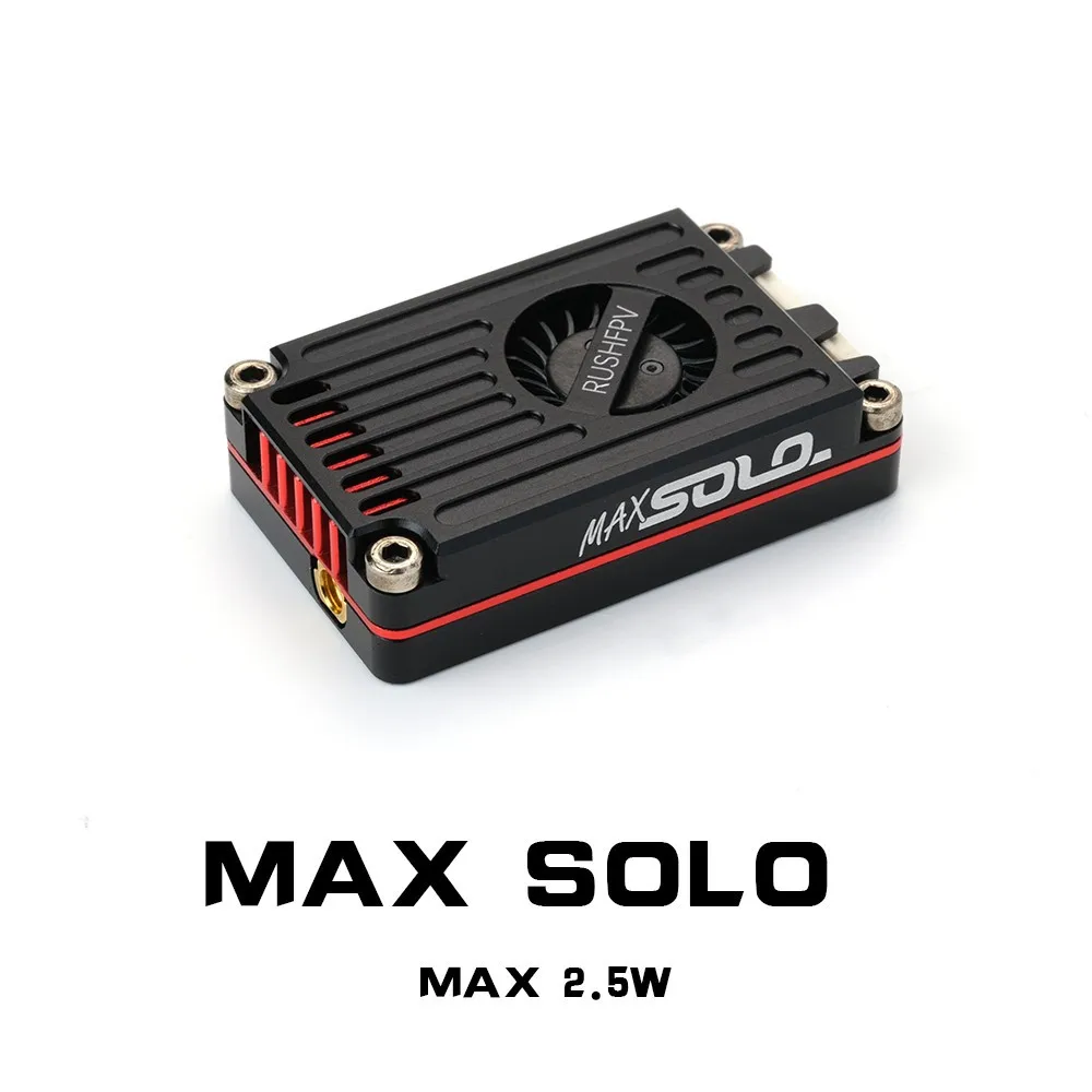 RUSH MAX Solo Tank 5.8G VTX Video Transmitter CNC shell 2.5W Built-in Microphone Heat Dissipation fan For Long Rang RC FPV DRONE