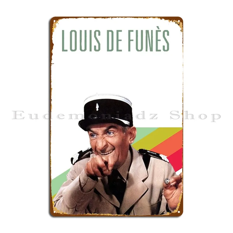 Louis De Funes Grimace Metal Sign Wall Decor Pub Wall Decor Cinema Customized Tin Sign Poster