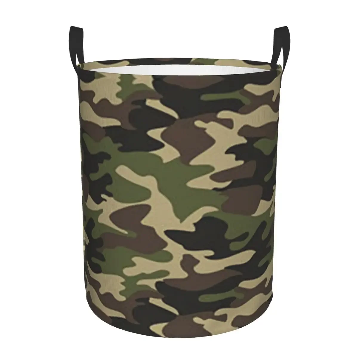 Custom Army Camo Camouflage Laundry Hamper Large Storage Basket Military Tactical Girls Boys Toy Organizer