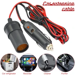 2M/5M Car Cigarette Lighter Extension Cable 12/24V 10A Heavy Duty Extension Cable Interior Plug To Socket Female Socket Adapter