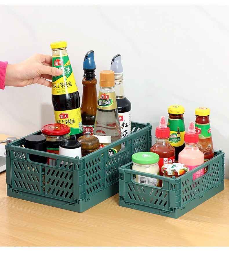 Faltbarer Aufbewahrungskorb, Kleiderschrank-Organizer, Box für Küche, Badezimmer, Zubehör, Gadgets für Kleidung, Spielzeug, Gewürze, Gewürze, Gemüse – Detail 12