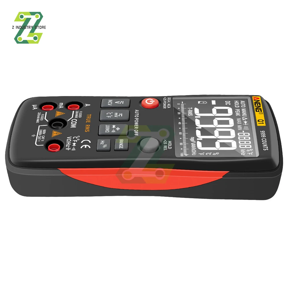 Imagem -05 - Aneng q1 Multímetro Digital 9999 Analógico Tester True Rms Profissional Multimetro Faça Você Mesmo Transistor Capacitor Ncv Testers Lcr Meter