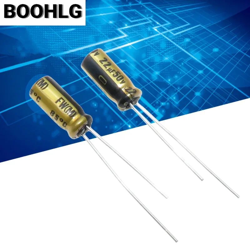 20PCS original 22UF 50V Nichicon audio capacitor 50V 22UF 5X11 FW gold shell