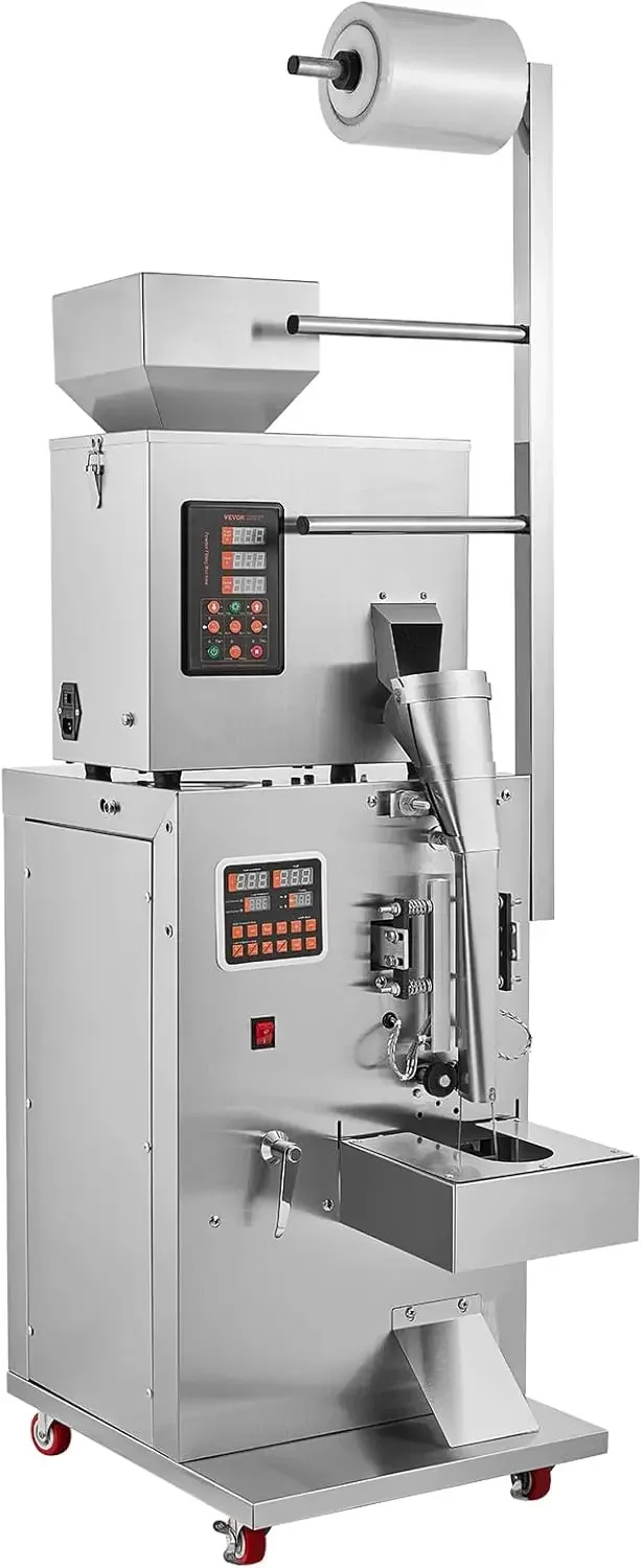 VEVOR Automatic Particle Packaging Machine 1-100g, 10-15 Bags/min Filling Sealling Mchine, Multi-Function Weighing Packing Machi