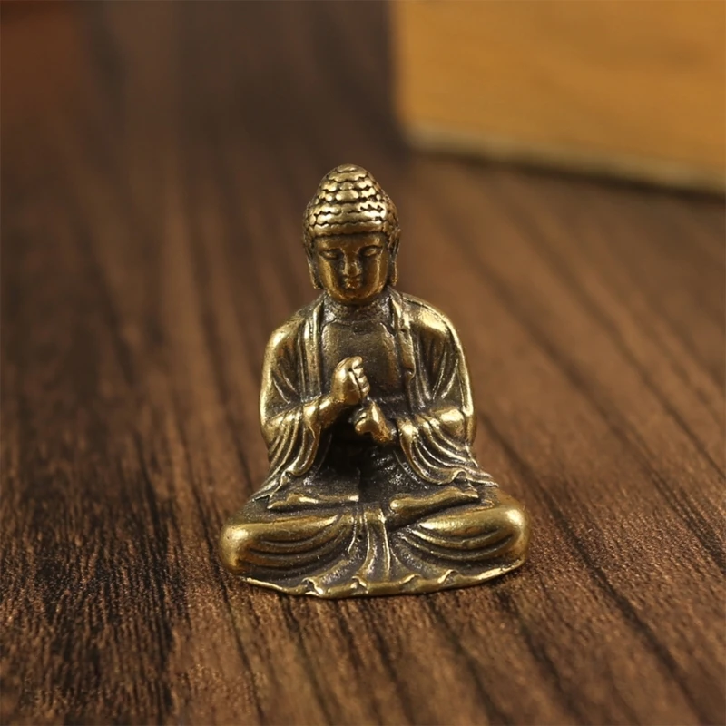 Bộ 10 Mini Tượng Phật Ngồi Phức Tạp Bằng Đồng Phật Giáo Trung Quốc Thủ Công Trang Sức Giọt