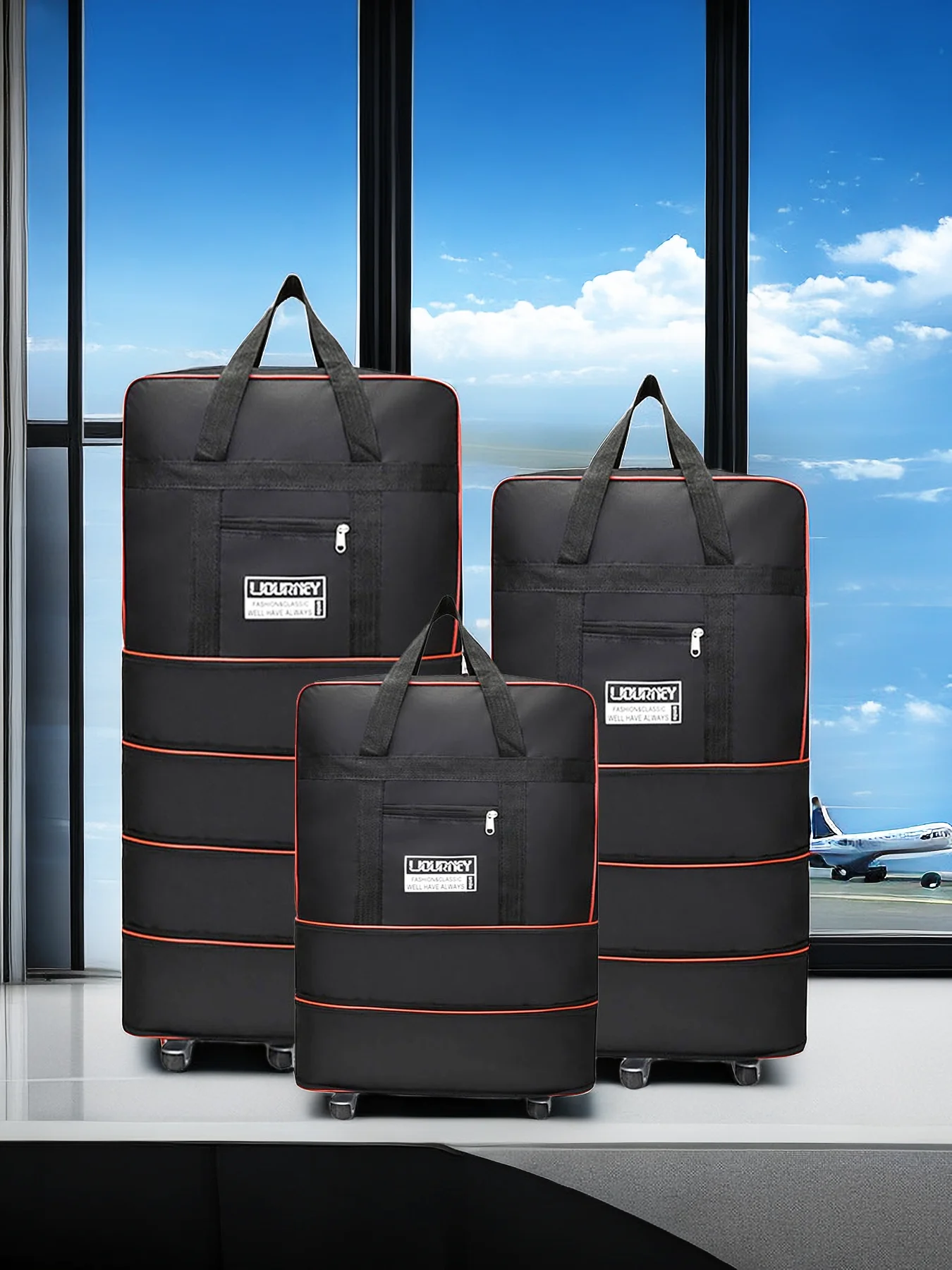 Foldable Duffel Bag for Weekend Trips，Family Travel Luggage Bag，Gift-Ready Weekender Bag，Duffel Bag，Carry-On Bag，Overnight Bag