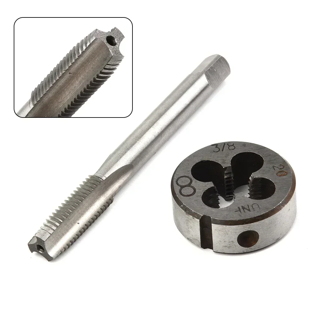 2pcs /PAIR HSS BSF 3/8-20 Straight Flute Machine Taps Right Hand Pipe Tap And Die For Steel Metal Threading Working Fast Ship