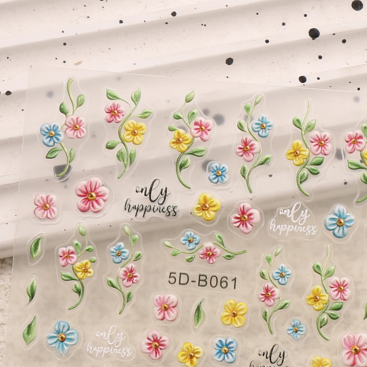 สติกเกอร์ตกแต่งเล็บลายดอกไม้สปริง 2 ชิ้น-สติกเกอร์ 5D ใช้งานง่ายสำหรับตกแต่งเล็บ, DIY, ของขวัญ, แต่งหน้าสำหรับงานปาร์ตี้, Y2K