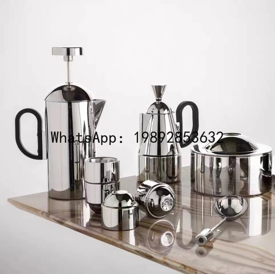 

Modern minimalist stainless steel pour-over coffee kettle - premium coffee & tea set