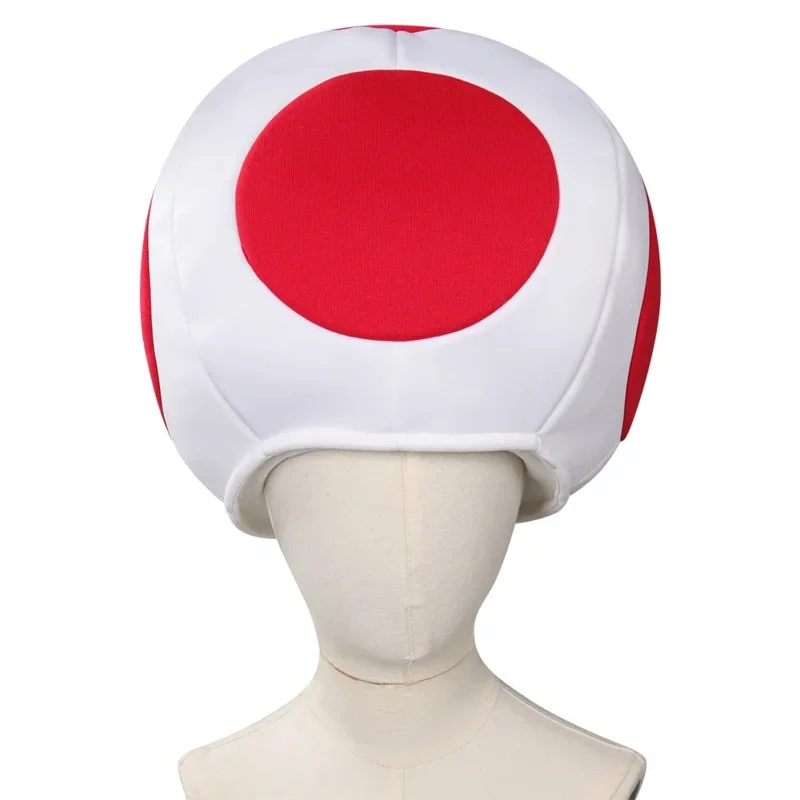 Toad Cosplay Kids Hat Red Green Dot Mushroom Cap Headwear Game Bros Roleplay Fantasia Boys Girl Accessories Halloween Party *8*Q