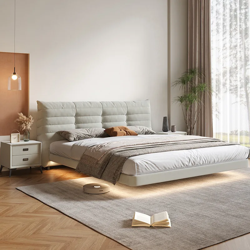 Suspended Caterpillar Technology Cloth Master Bedroom Double Bed 1.8 meters Queen Bed
