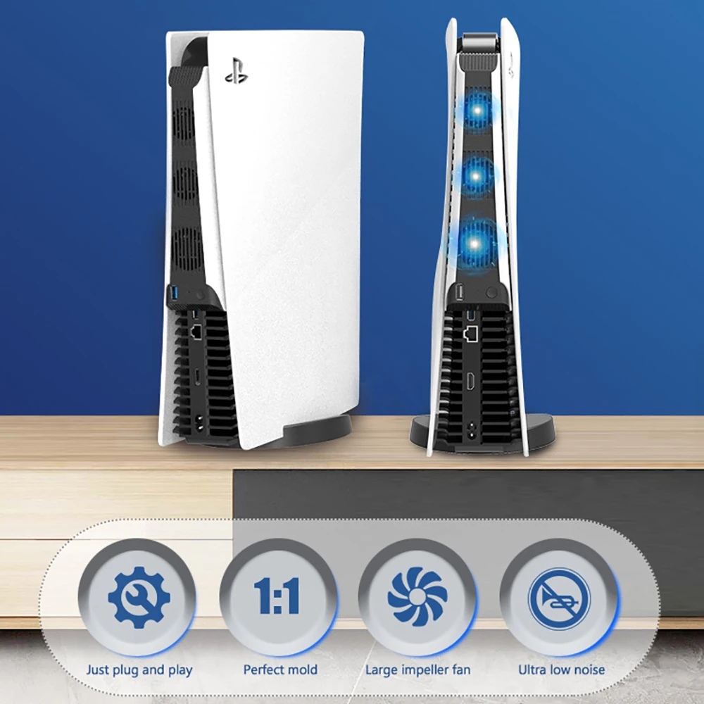 حامل تبريد لـ PS5 ، حامل عمودي ، وحدة تحكم في الألعاب ، مروحة تبريد ، مضيف خارجي ، مبرد تبريد للبلاي ستيشن 5