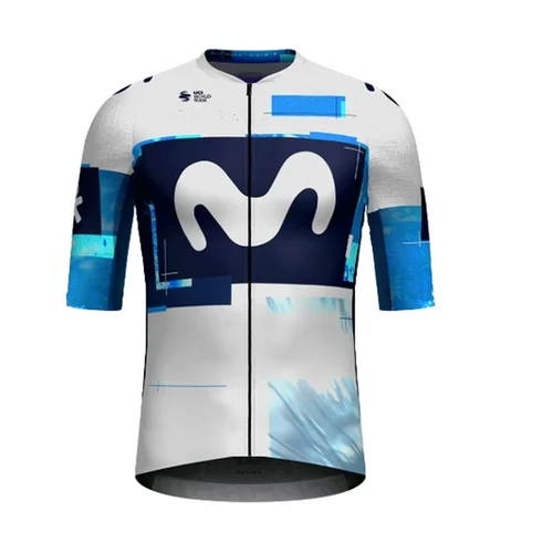 Imagen 2 del producto LASER CUT 2025 Equipo MOVISTARful MANGA CORTA JERSEY DE CICLISMO DE VERANO WEAR ROPA CICLISMO+BIB SHORTS