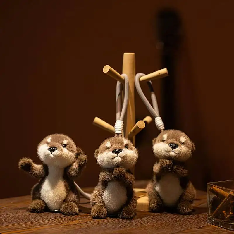 

Latest Soft Cute Otter Backpack Pendant Keychain Kawaii Stuffed Plush Toy Doll Cartoon Anime Cute Gift for Girlfriend Christmas