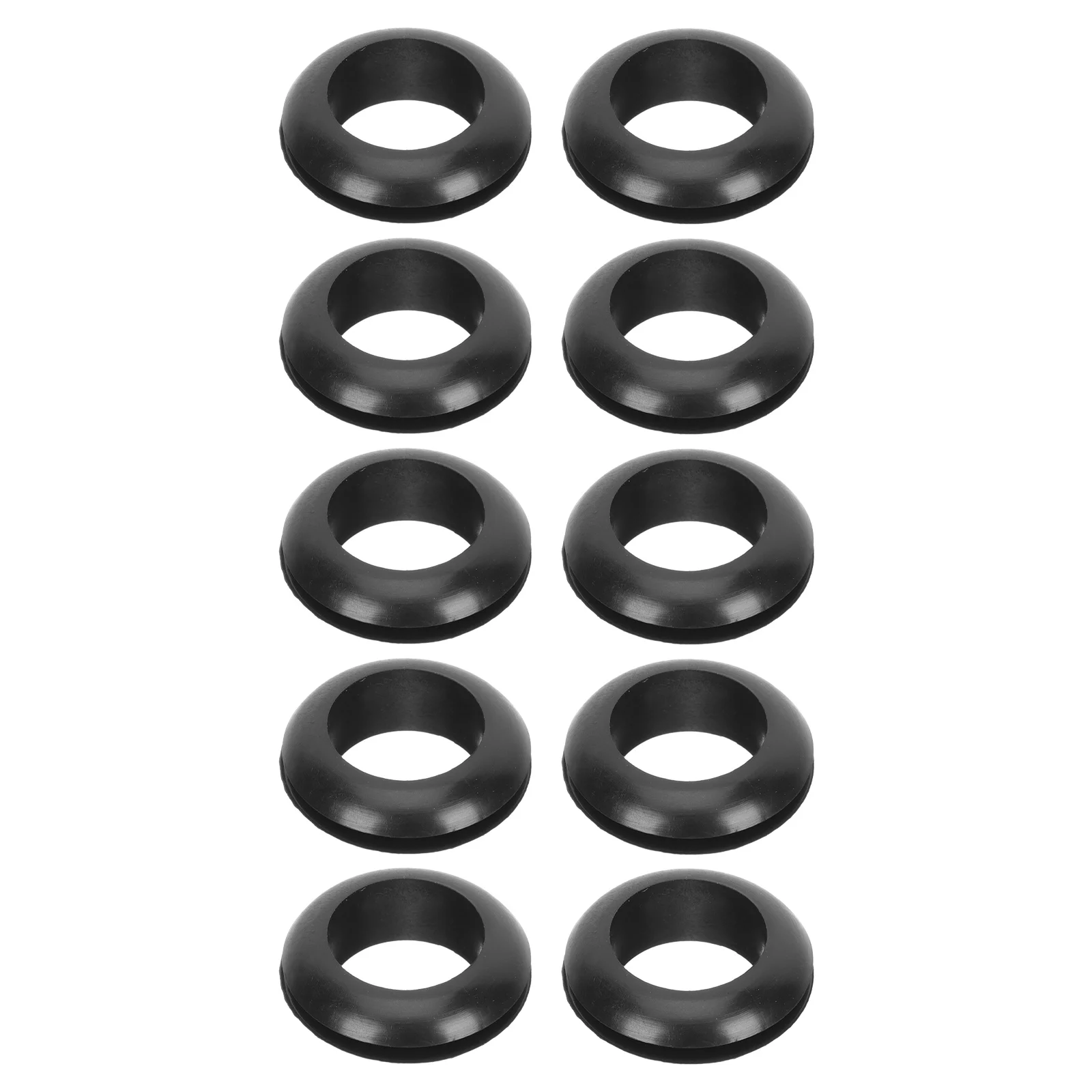 10 Pcs Drying Rod Hole Protective Sleeve Anti-slip Rubber Ring Band Wear Resistant Clothesline Black Pole Cushion Hanger Cover