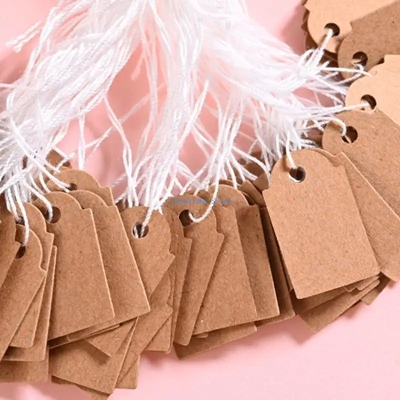 

L4MA Hanging Pricing Labels with String for Jewelry Clothing Retail Pricing Labeling