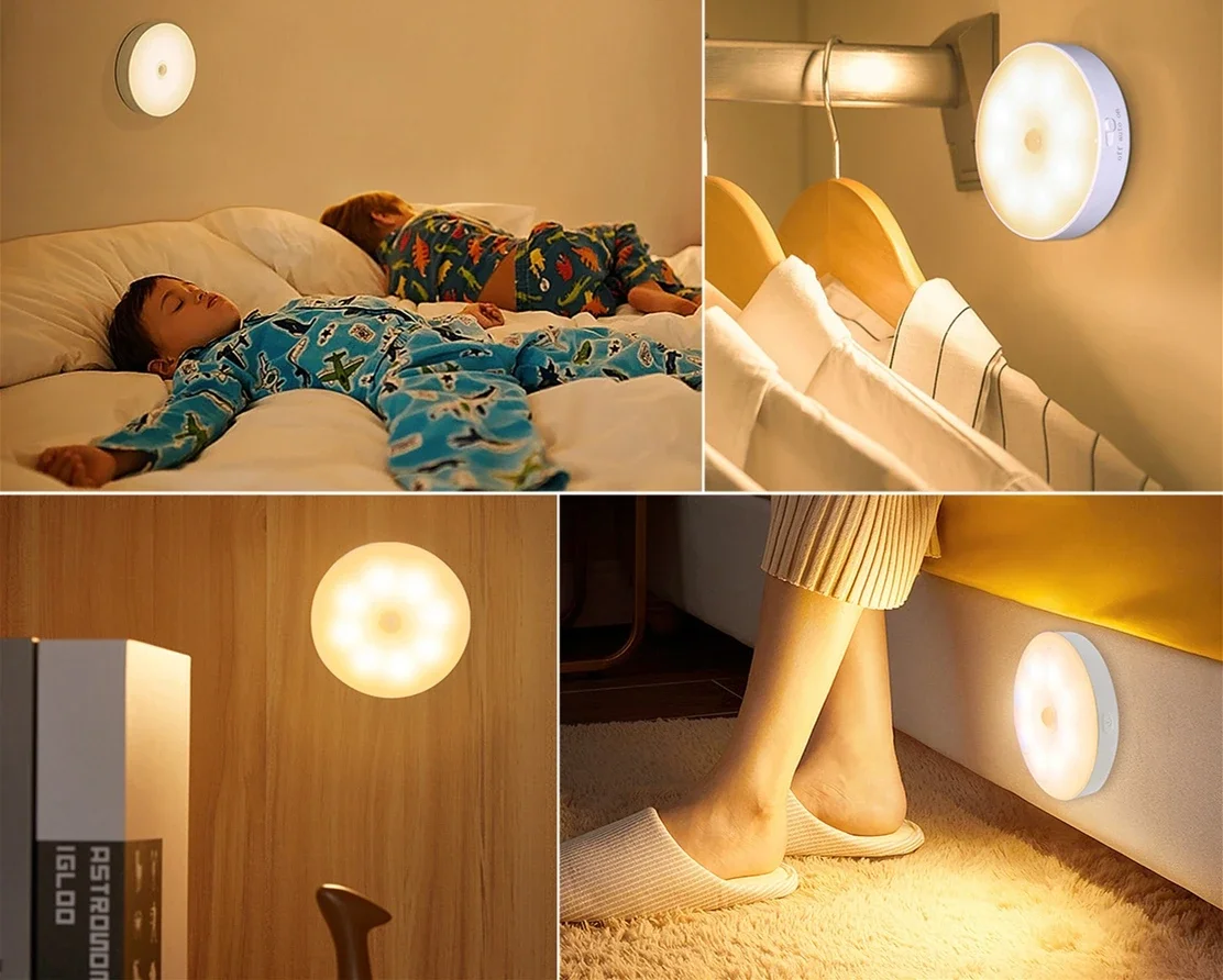 PIR Motion Sensor ไร้สาย LED ตู้เสื้อผ้า Light ตู้ครัวและตู้ครัวแบบพกพาไฟในร่ม