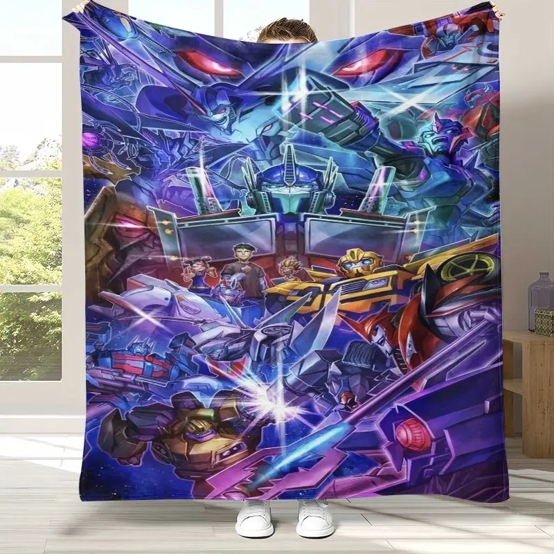 Vintage Autobots Transformers Optimus Prime Flannel Throw Blanket,Cozy Warm Blanket for Bed,Sofa,Living Room,Camping,Home Decor