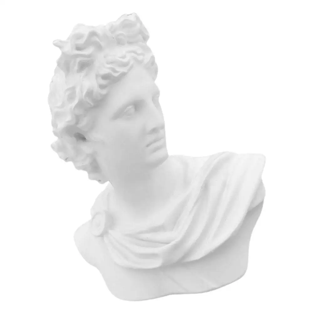 

Resin Statue Apollo Sculpture Decorative Desktop Craft Beautiful Appearance Home Office Decor Bust Figurine