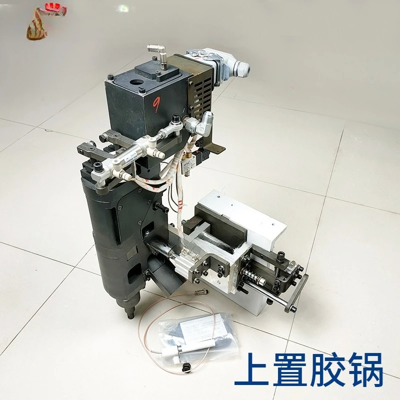Edge banding machine with glue pot assembly, glue pot PUR free cleaning, Jidongnanxing manual reverse narrow side single pot