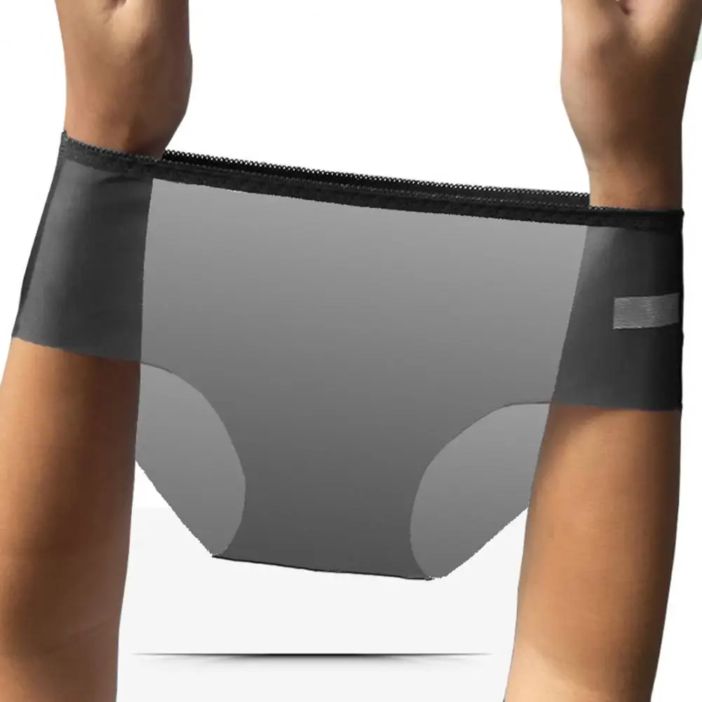 Full Transparent Panties Women Sexy Seamless Briefs Ladies Solid Ultra-thin Mid Rise Women Underwear Lace Sexy Femal Lingeries