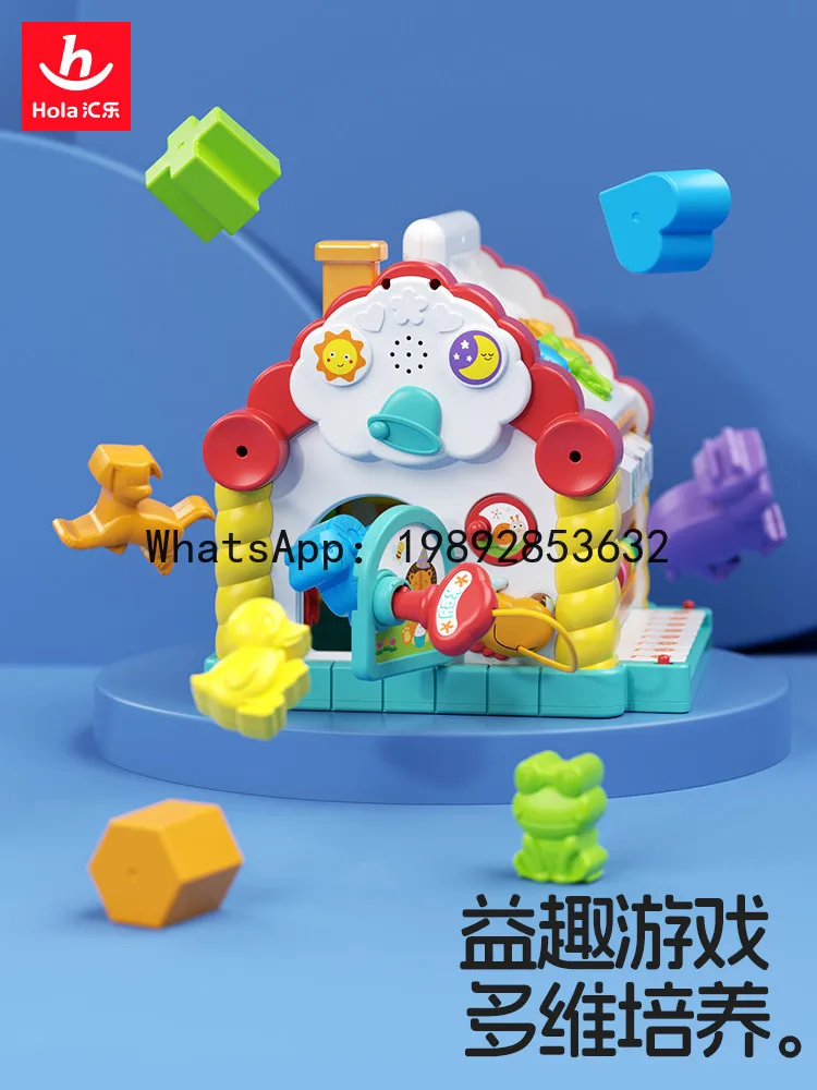 Zabawny Domek dla Niemowląt Wczesna Edukacja Klocki Edukacyjne Dopasowywanie Kształtów Rozwój Inteligencji Niemowląt Domek