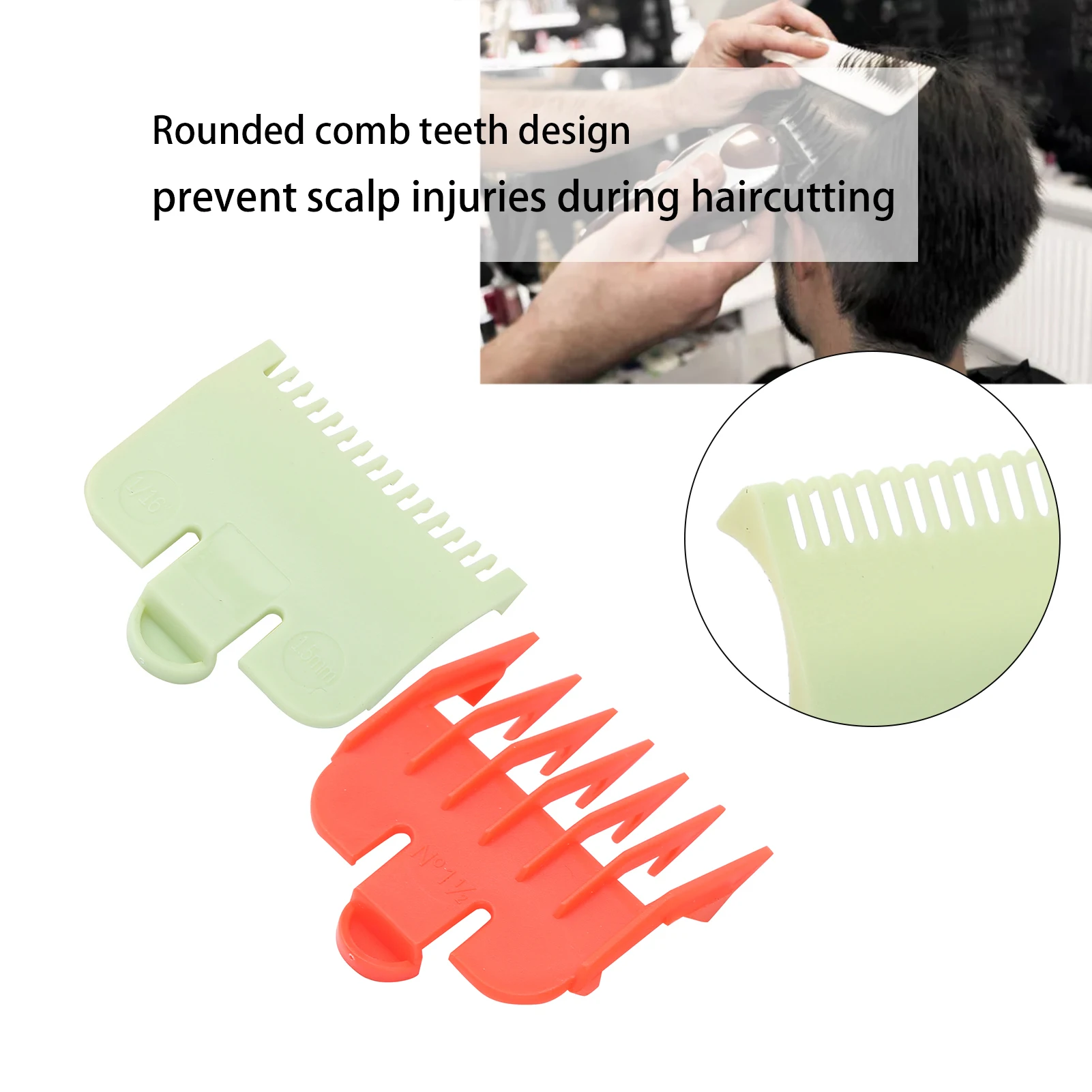 2Pcs Barber Hair Clipper Limit Guide Comb Universal Cutting Guide Comb Multiple models Haircut Tools Hair Clipper Limit Comb