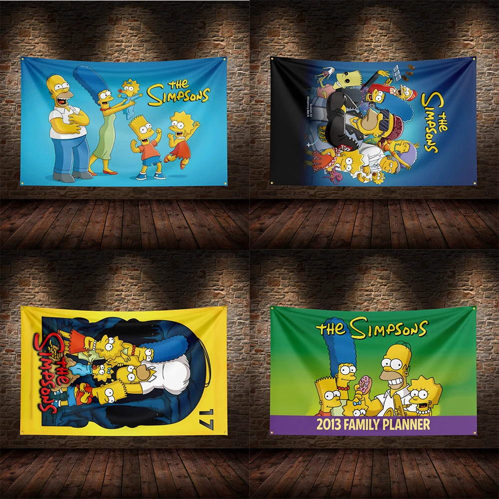 

3x5 Ft T-The Simpsonss Flag Warrior Movie Poster Adventure Tapestry Background Yard Idea For Party Banner Table Wall Decoratio