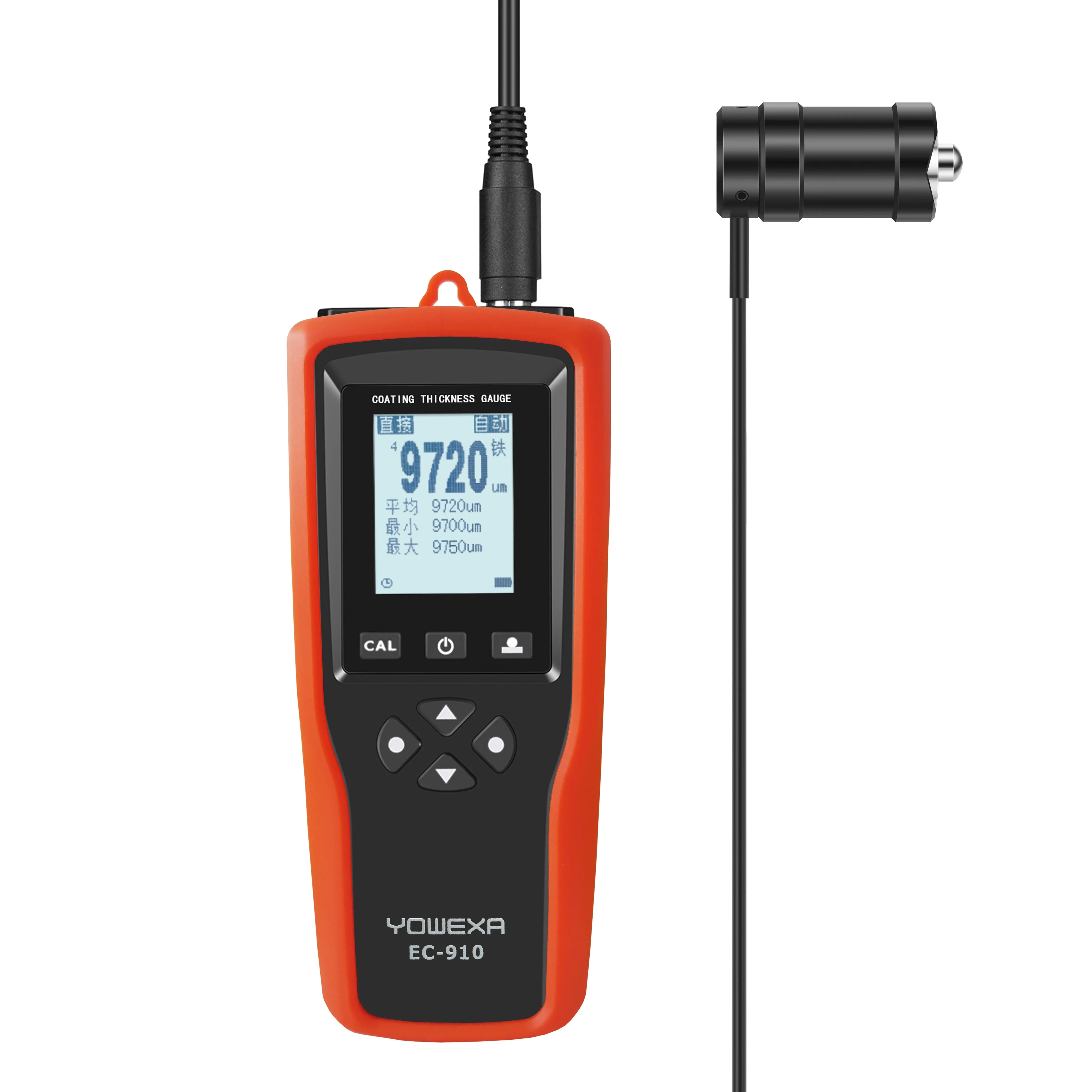 EC-910 High Accuracy Coating Thickness Gauge with Separated Probe Scope of Measurement 0~10mm  (F10 Probe)