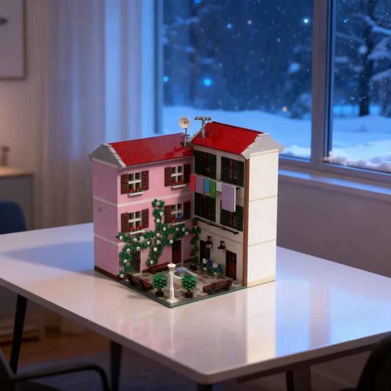 

3353pcs MOC Italian Square Modular Streetscape Model Building Blocks DIY Gift Creative Collectible Display Decor Premium Adult