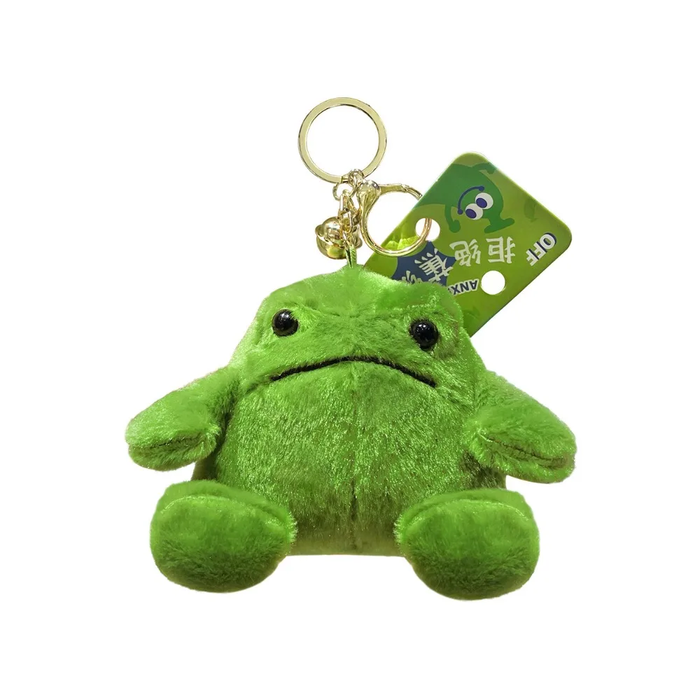 Zielona żaba Kreskówkowa żaba Pluszowy brelok do kluczy Miękka kreskówka Ricky Rain Frog Pluszowy brelok Kawaii Creative Ricky Rain Frog Pluszowy brelok do kluczy