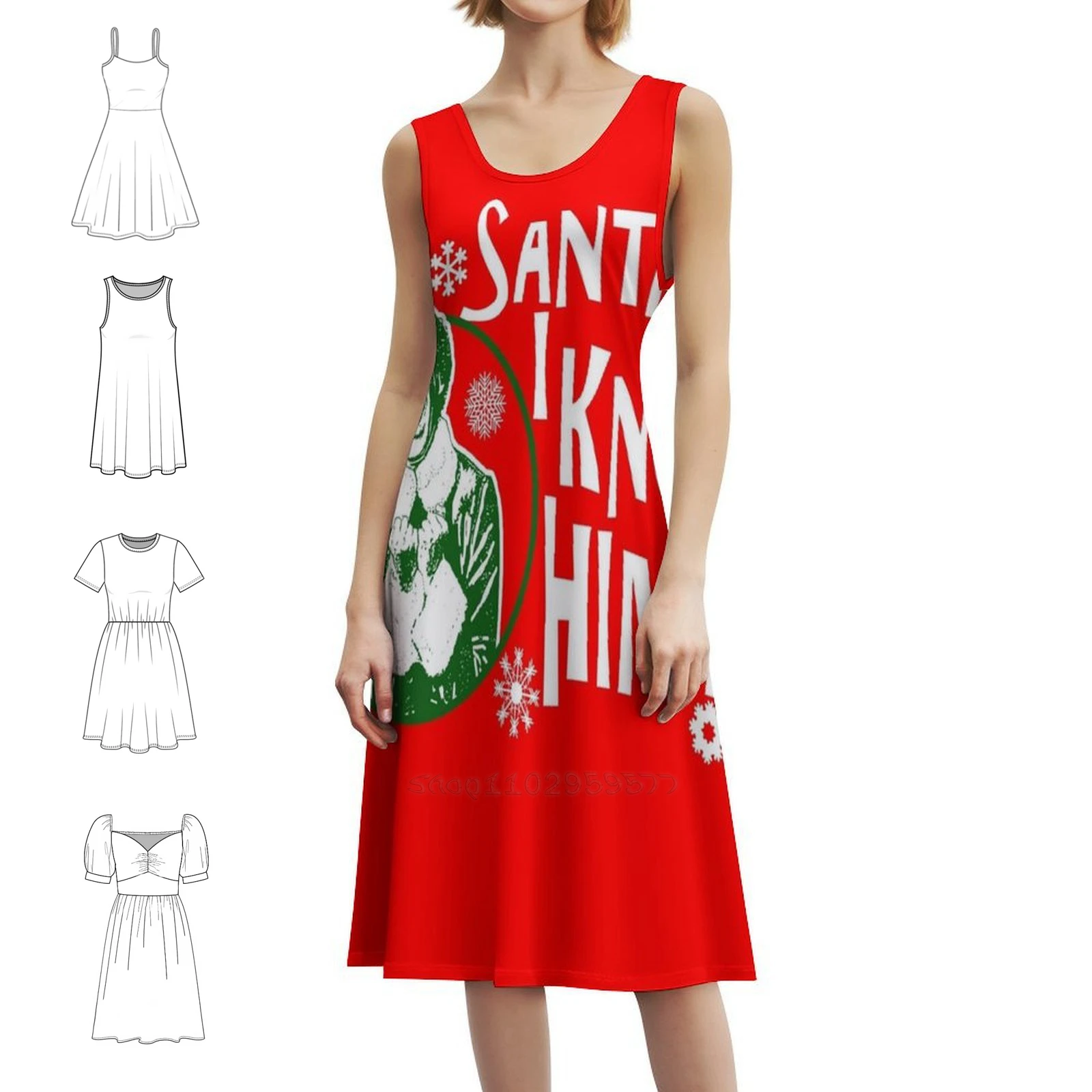 

Santa I Know Him Buddy The Elf Милое платье с вырезом в форме сердца Элегантное летнее праздничное платье для женщин Buddy The Elf Buddy Elf Christmas