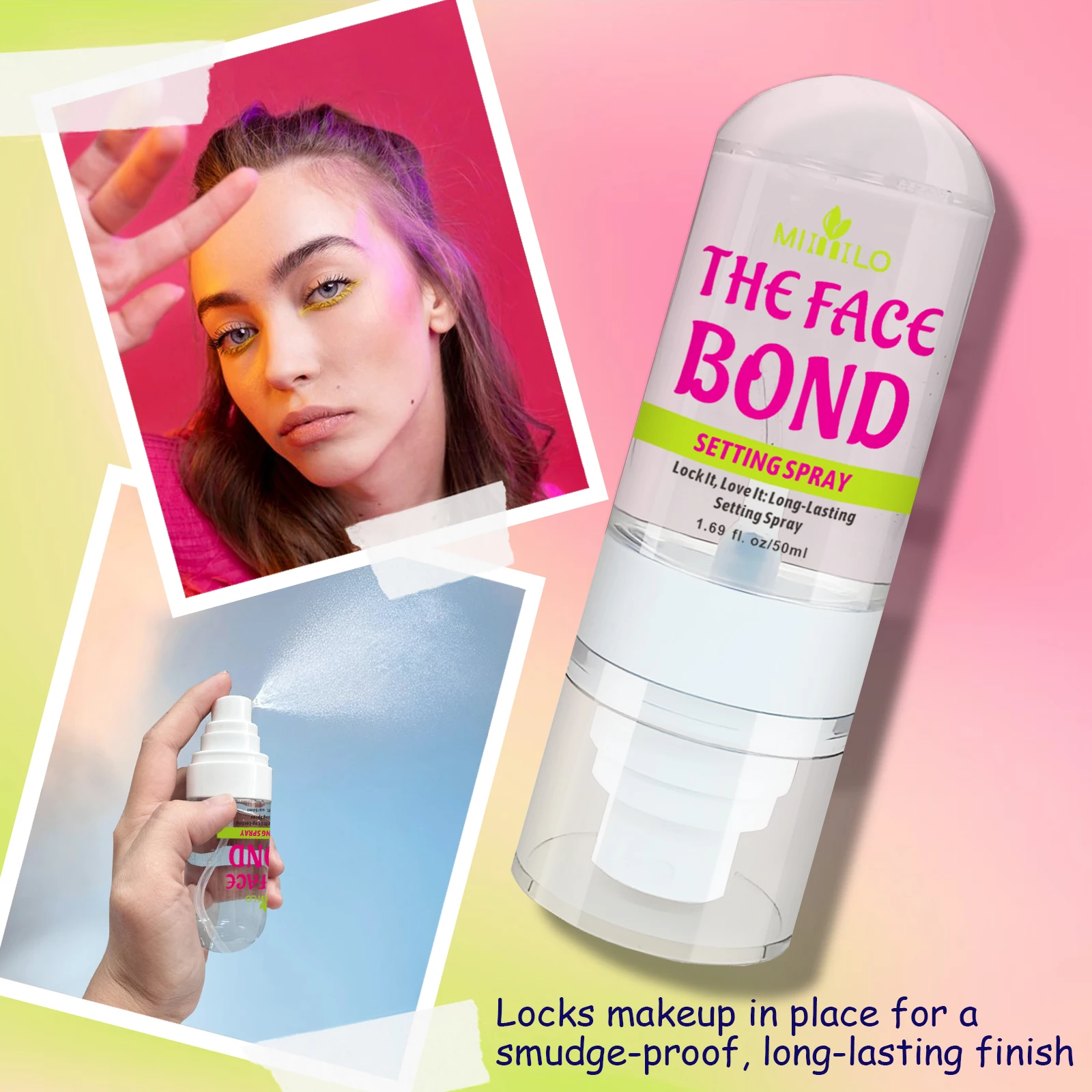 Primer minimizador de poros, spray de configuração de maquiagem de longa duração, controle de óleo, base facial, kit de maquiagem Duo Stay All Day