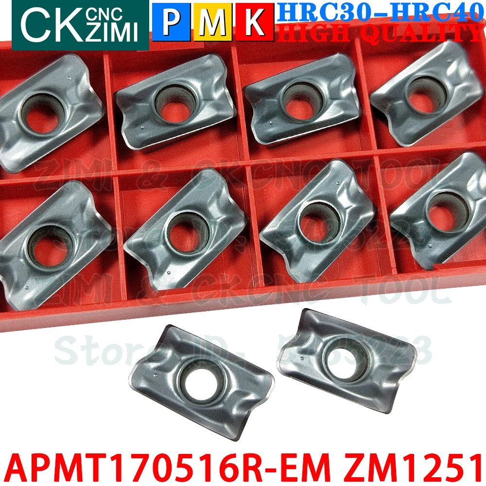 APMT170516R-EM ZM1251 APMT 170516R EM ZM1251 超硬インサート肩フライス盤インサート工具 APMT 170516 R CNC 機械旋盤インデックス可能な切削工具