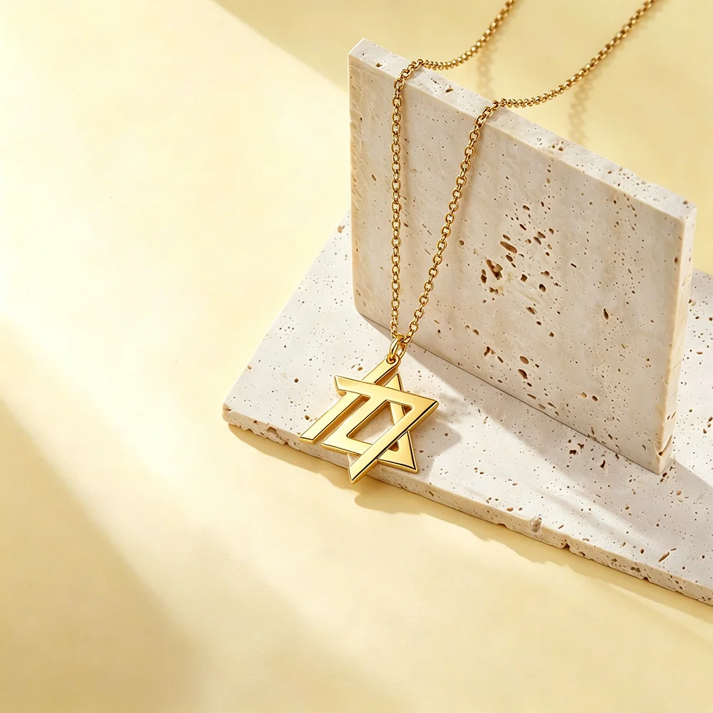  October 7th Chai Magen David Pendant Necklace for Women Men Star of David Jewish Star Necklace Judaica Remembrance Jewelry