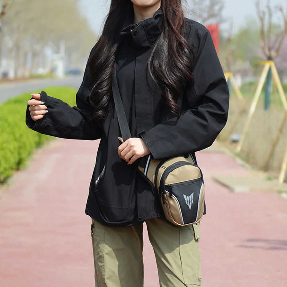 

Men Rider Bum Drop Thigh Bag Waterproof Riding Belt Fanny Pack with Reflective Stripe Motorbike Thigh Belt Bag Casual Sports Bag