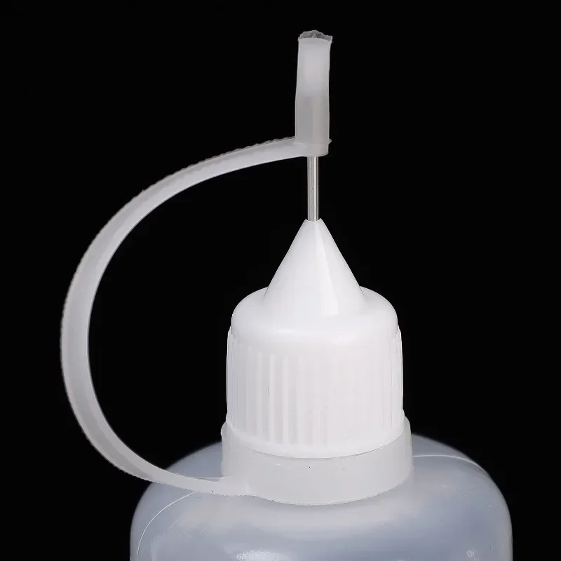 10/30/50ML Nachfüllbare Kunststoff-Applikatorflasche mit Quetschspitze und Nadelkappen für Kleber, Pigmente, Öle und Flüssigkeiten – Detail 7