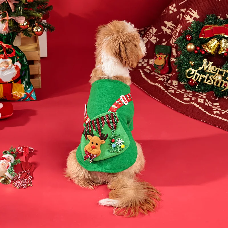Weihnachten Party Haustier Kleidung Hoodie Rucksack Design Urlaub Outfit Rentier Weihnachten Party Kleine Haustier Kleidung Hund Kleidung