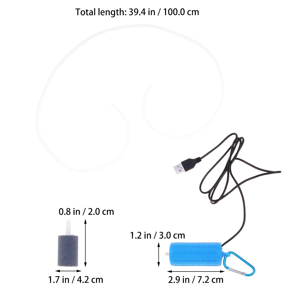 

Compact Quiet USB Air Pump for Small Medium Fish Tanks Low Power Consumption High Performance Oxygen Aerator Sky Blue