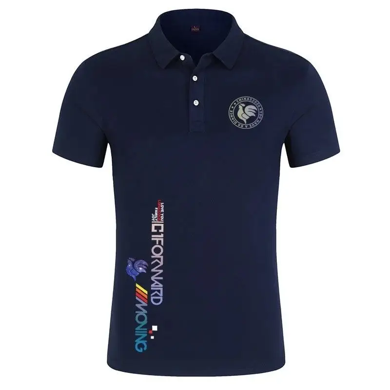 

French Rooster POLO Shirt Men's T-Shirt Men's Printed Quick-Drying Short Sleeve T-Shirt