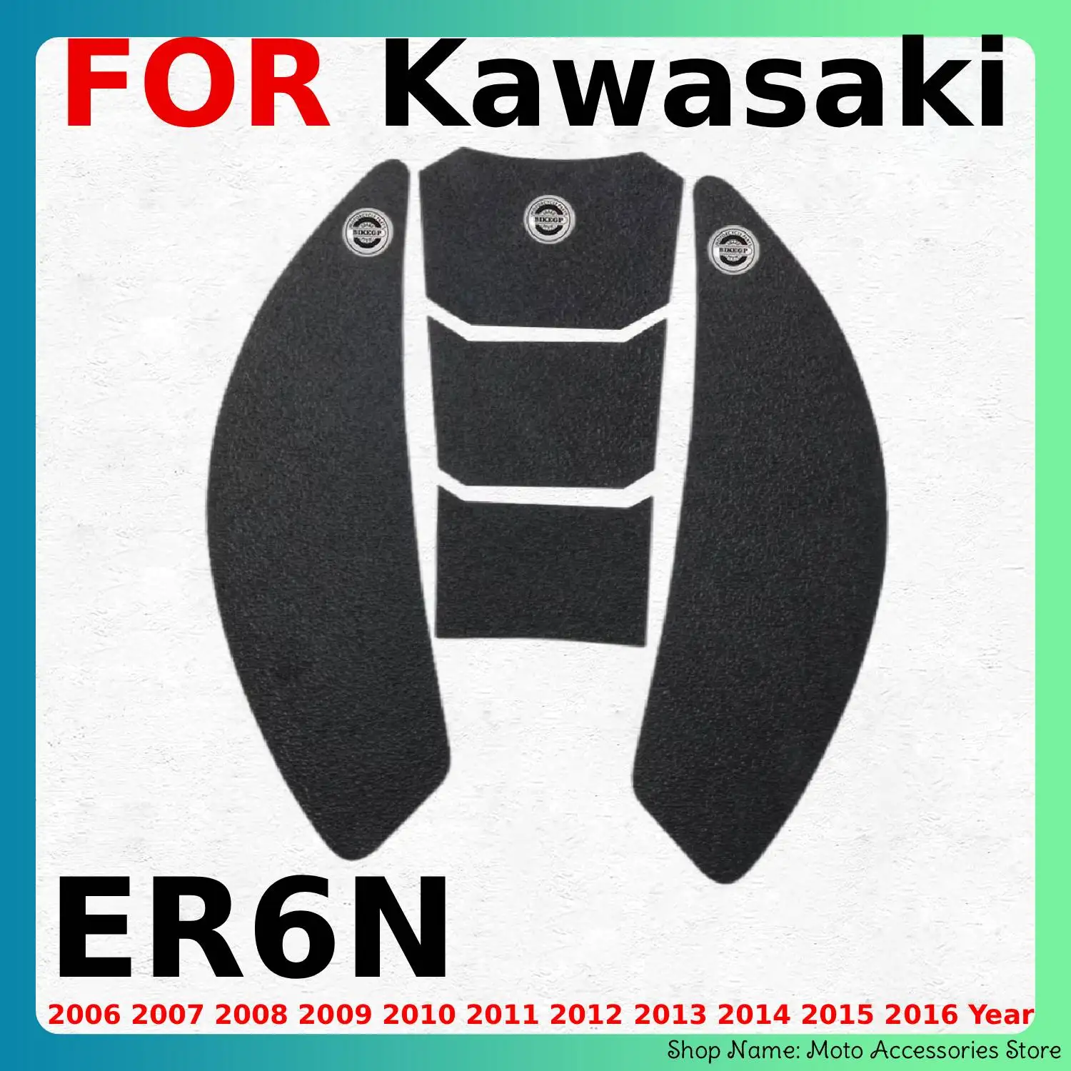 For Kawasaki ER6N ER-6N 2006-2016 Stickers Motorcycle Non-slip Sticker Side Fuel Tank Pad Waterproof Rubber Stickers Fit
